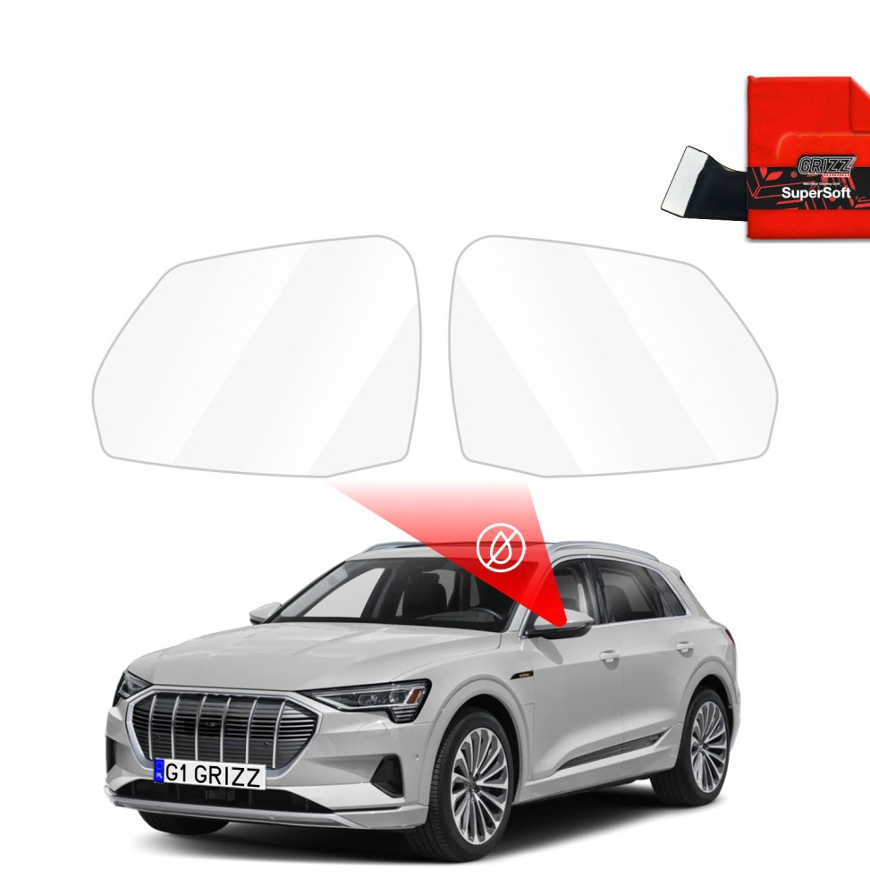 Hydrofil speilfolie Audi Q7 e-tron 2019 - 2025 │ Folie mot regn for sidespeil – ZeroDrop Antidugg-folie