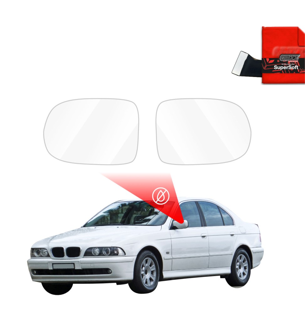 Hydrofil speilfolie BMW 5 (E39) 1995 - 2003 │ Folie mot regn for sidespeil – ZeroDrop Antidugg-folie