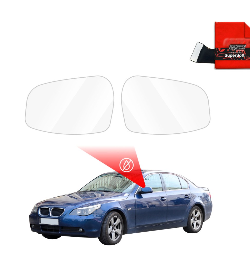 Hydrofil speilfolie BMW 5 (E60) 2003 - 2007 │ Folie mot regn for sidespeil – ZeroDrop Antidugg-folie