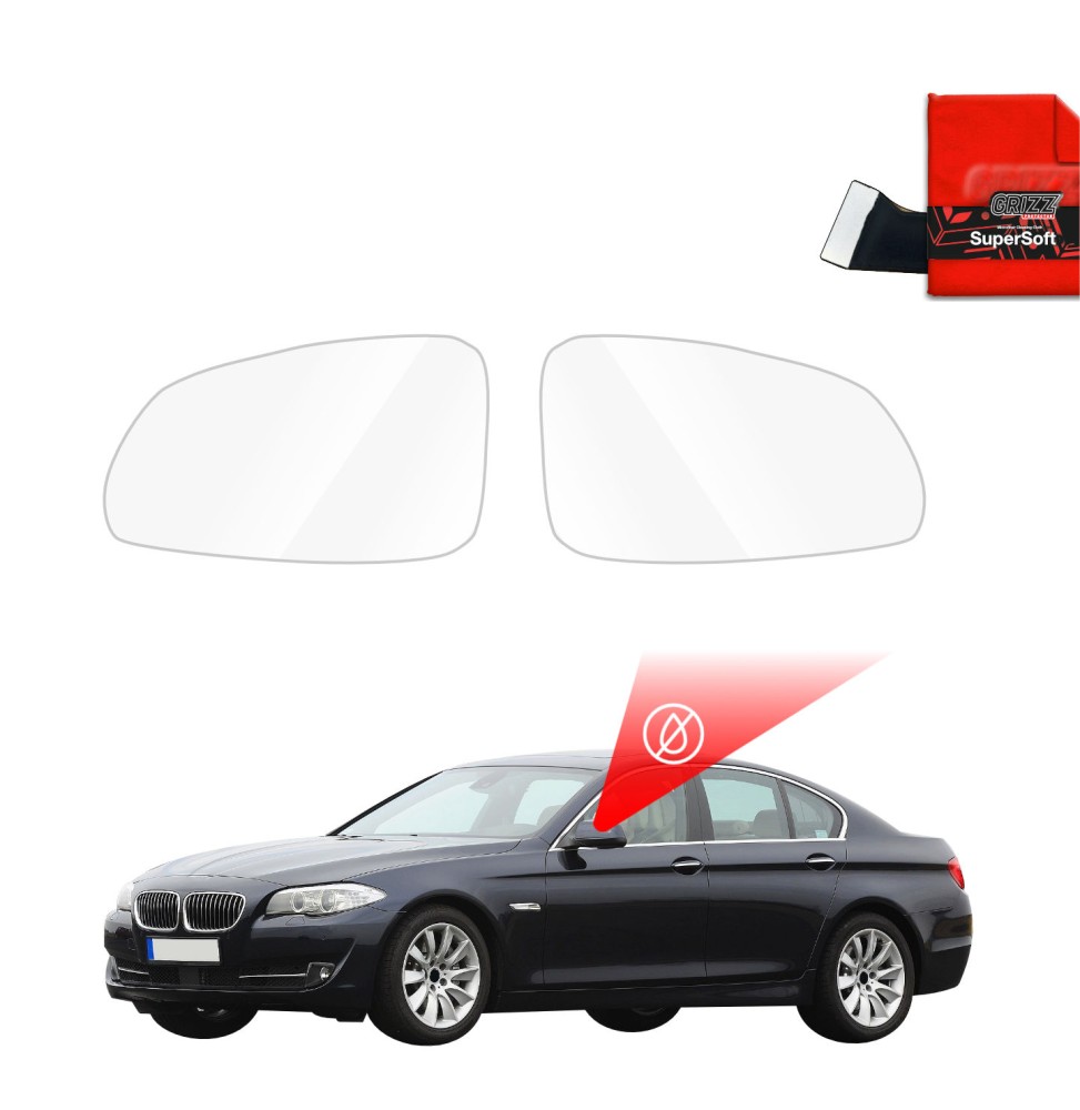 Hydrofil speilfolie BMW 5 (F10) 2010 - 2012 │ Folie mot regn for sidespeil – ZeroDrop Antidugg-folie