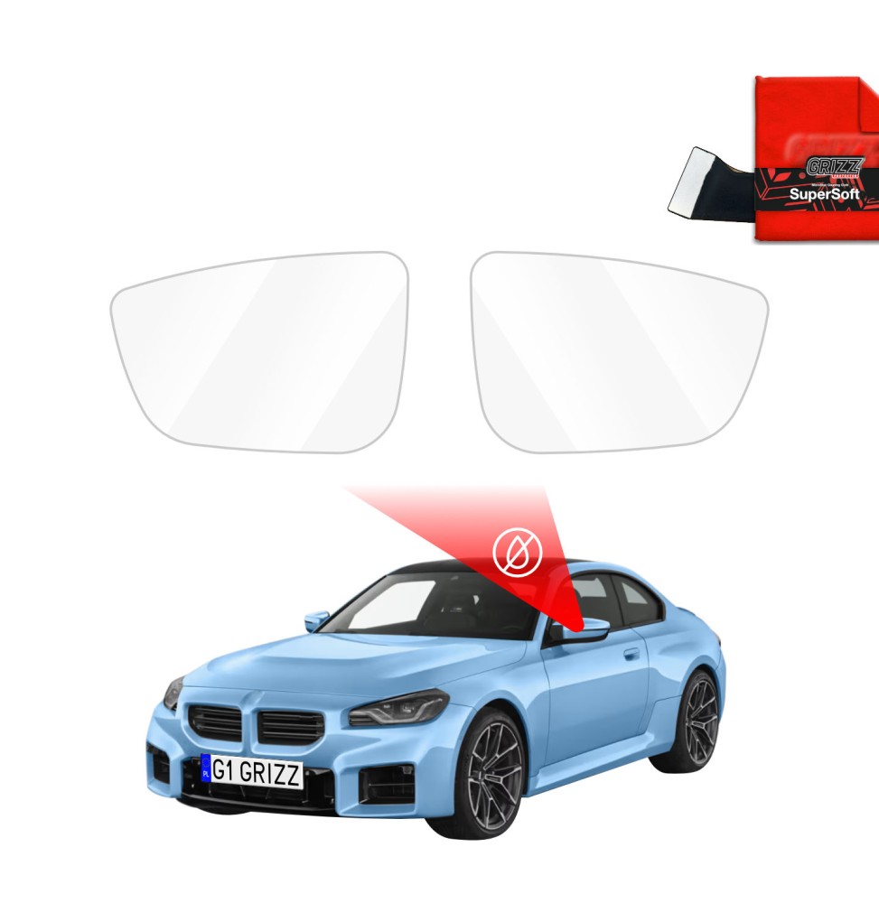 Hydrofil speilfolie BMW M2 (G87) 2022 - 2025 │ Folie mot regn for sidespeil – ZeroDrop Antidugg-folie
