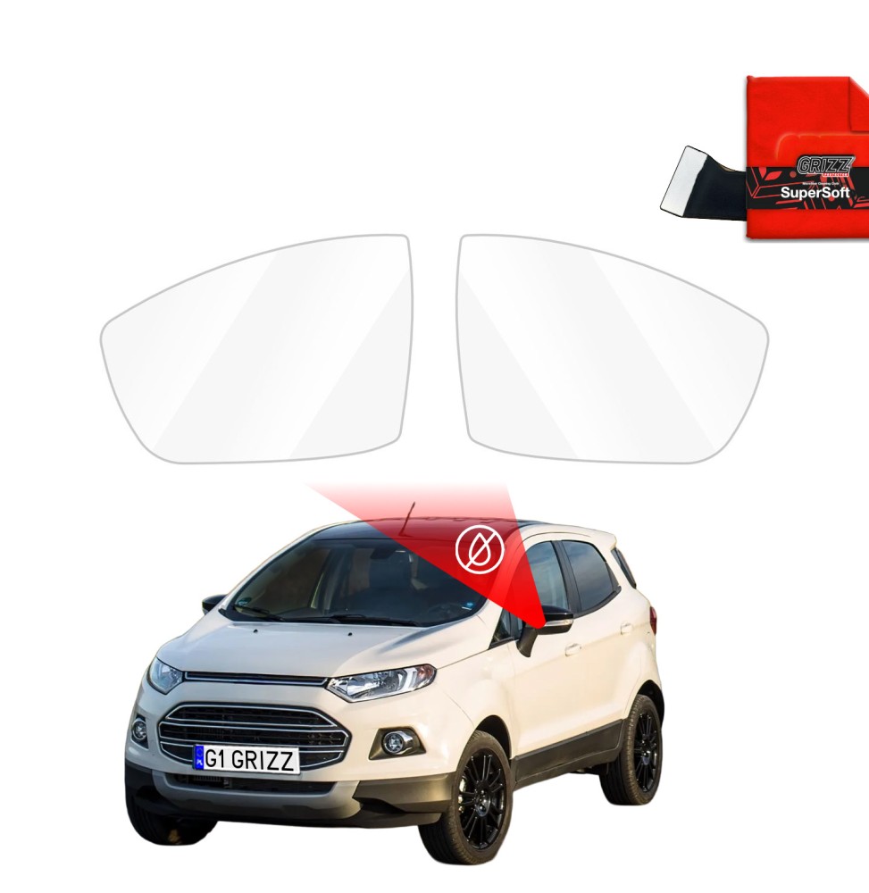 Hydrofil speilfolie Ford EcoSport 2012 - 2016 │ Folie mot regn for sidespeil – ZeroDrop Antidugg-folie