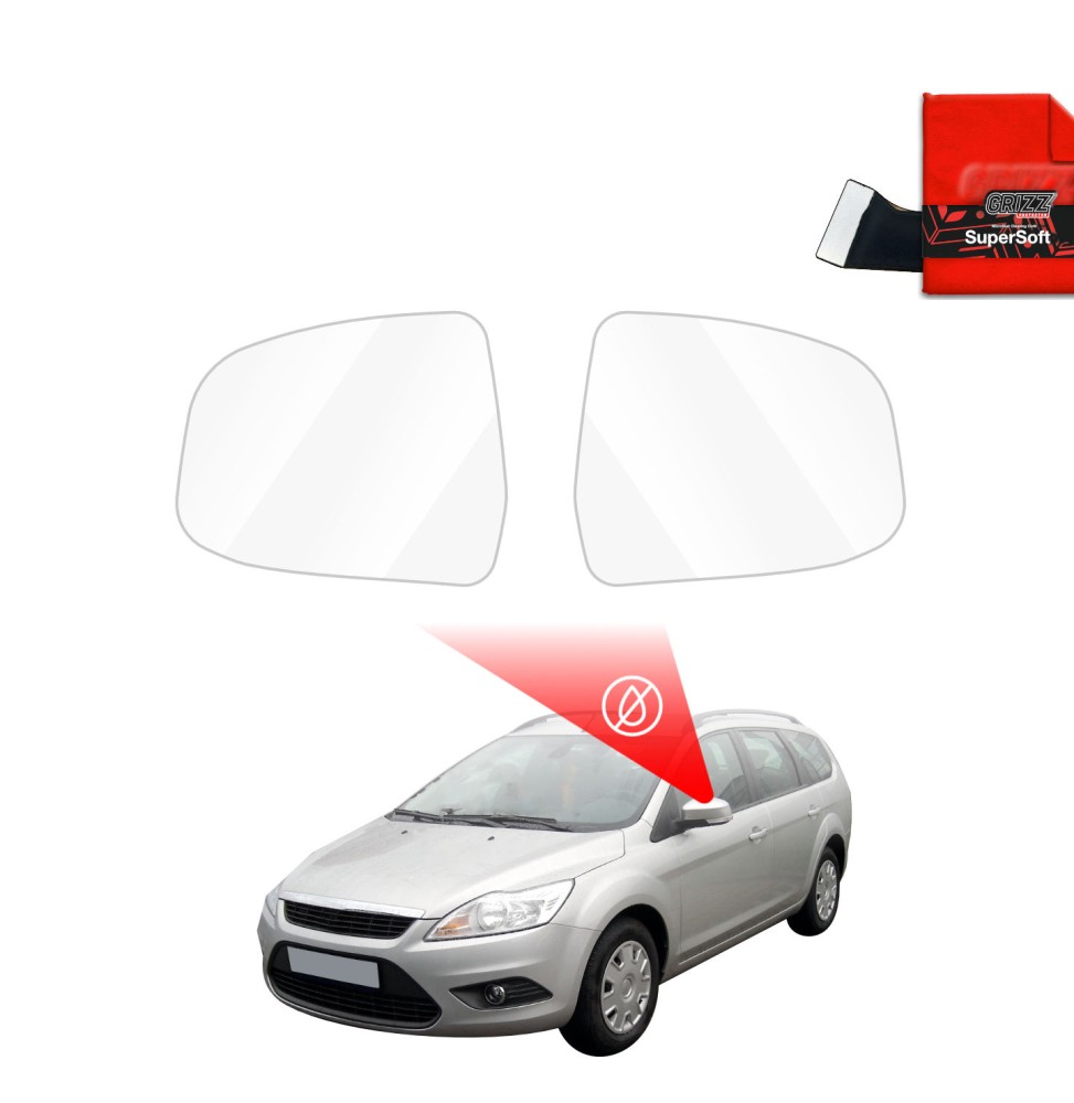 Hydrofil speilfolie Ford Focus II Facelift 2007 - 2011 │ Folie mot regn for sidespeil – ZeroDrop Antidugg-folie