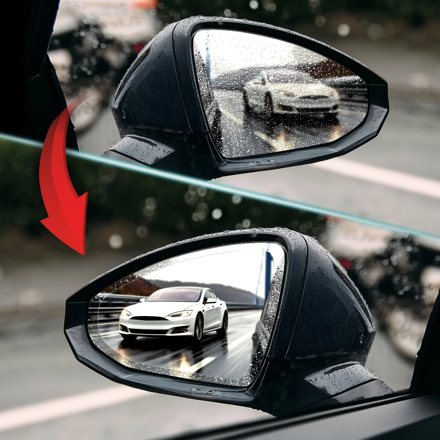 Hydrofil speilfolie Ford Focus III 2012 - 2018 │ Folie mot regn for sidespeil – ZeroDrop Antidugg-folie – bilde 2