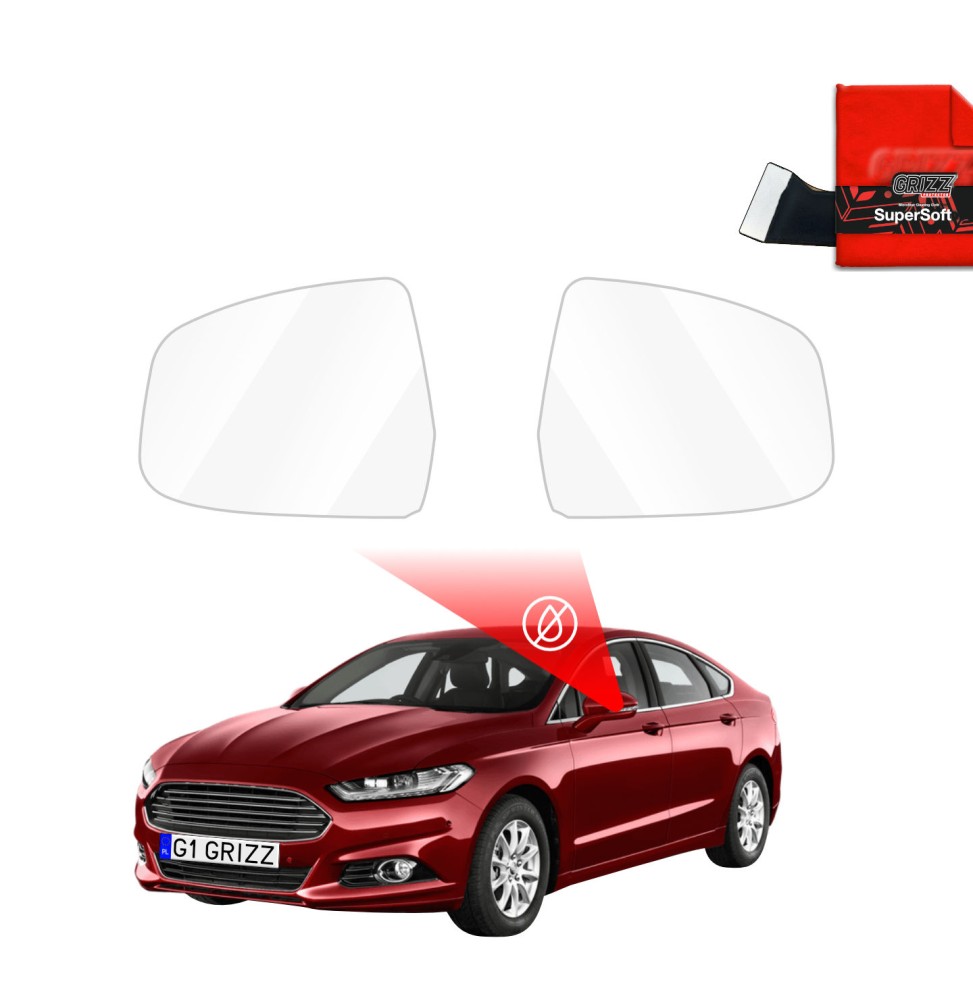 Hydrofil speilfolie Ford Mondeo V 2014 - 2019 │ Folie mot regn for sidespeil – ZeroDrop Antidugg-folie