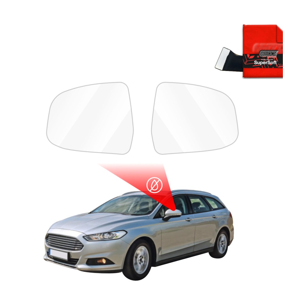 Hydrofil speilfolie Ford Mondeo V 2014 - 2019 │ Folie mot regn for sidespeil – ZeroDrop Antidugg-folie