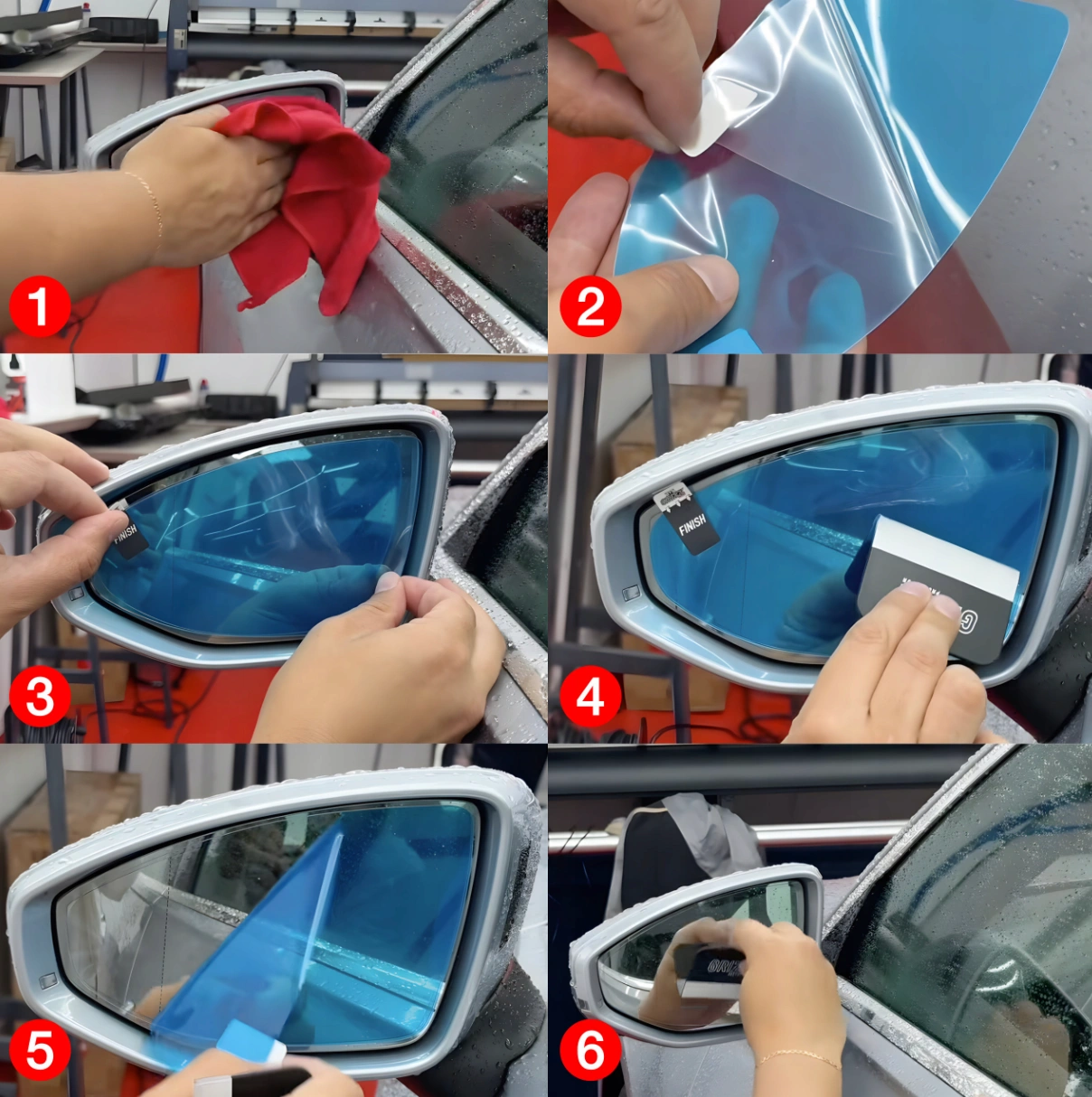 Hydrofil speilfolie Mazda MX-5 2019 - 2025 │ Folie mot regn for sidespeil – ZeroDrop Antidugg-folie – bilde 5