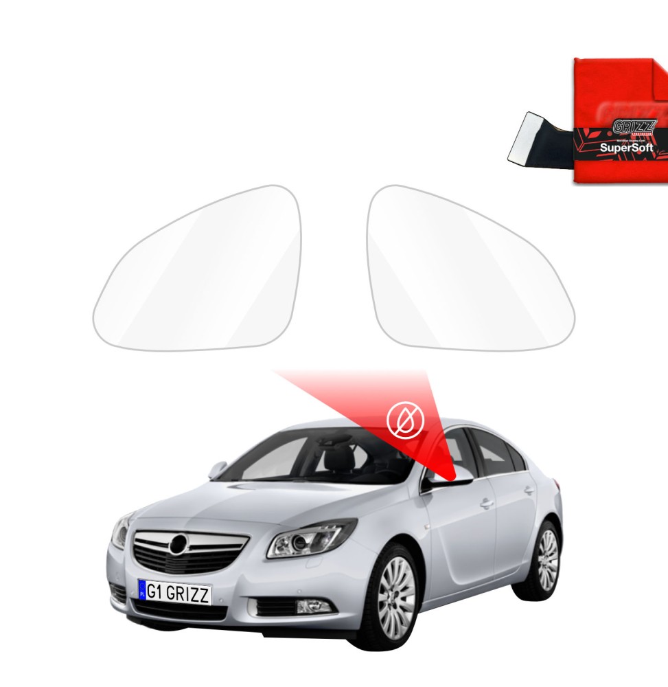 Hydrofil speilfolie Opel Insignia A 2008 - 2013 │ Folie mot regn for sidespeil – ZeroDrop Antidugg-folie