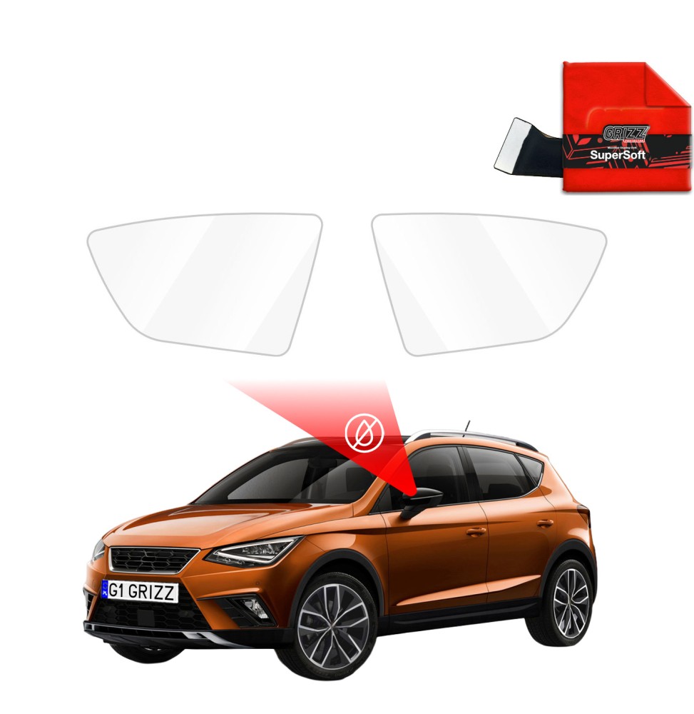 Hydrofil speilfolie Seat Arona 2017 - 2022 │ Folie mot regn for sidespeil – ZeroDrop Antidugg-folie
