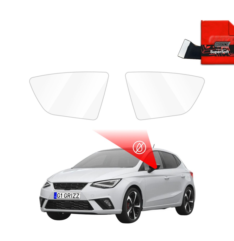 Hydrofil speilfolie Seat Ibiza 2017 - 2025 │ Folie mot regn for sidespeil – ZeroDrop Antidugg-folie