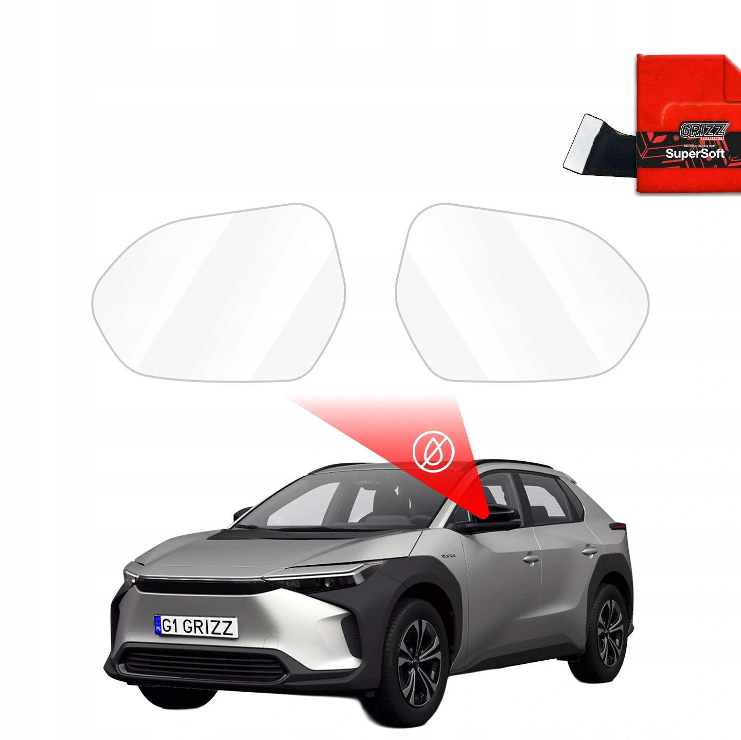 Hydrofil speilfolie Toyota bZ4X 2022 -> │ Folie mot regn for sidespeil – ZeroDrop Antidugg-folie