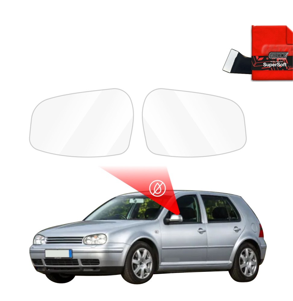 Hydrofil speilfolie VW Golf IV 5D 1997 - 2003 │ Folie mot regn for sidespeil – ZeroDrop Antidugg-folie