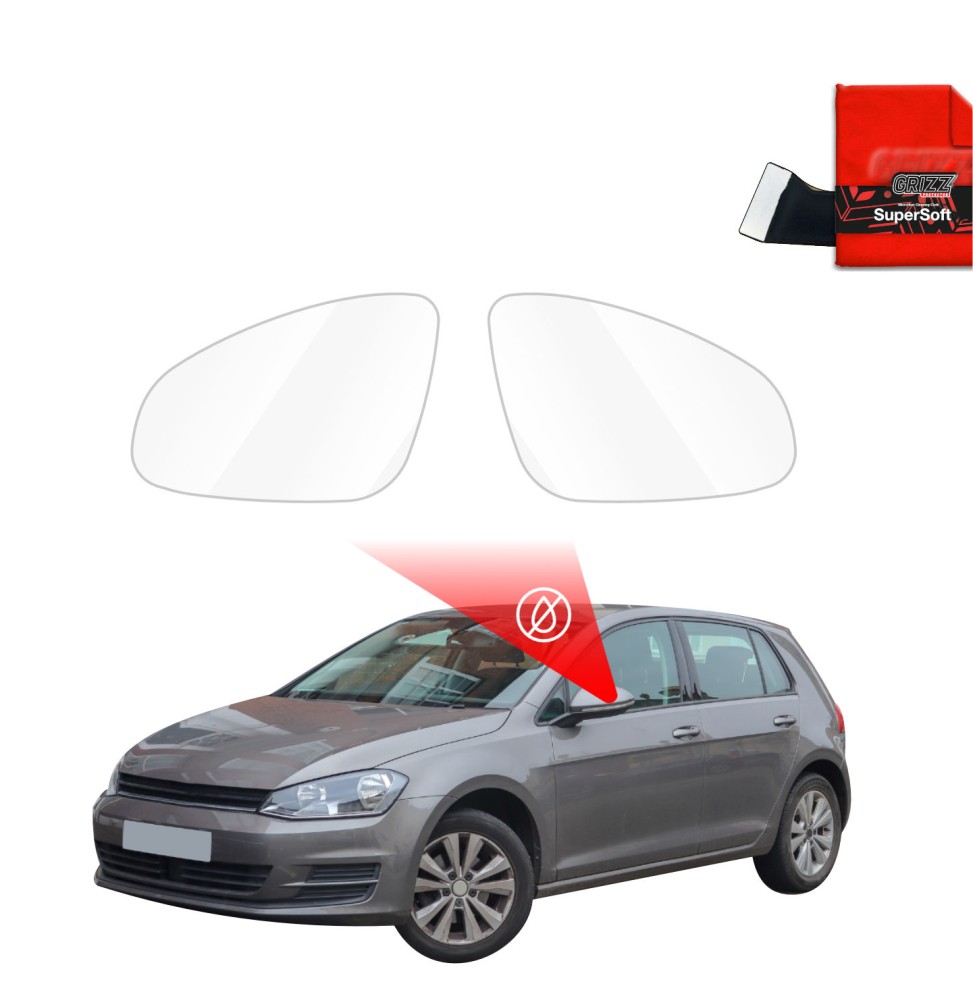 Hydrofil speilfolie VW Golf VII 5D 2012 - 2020 │ Folie mot regn for sidespeil – ZeroDrop Antidugg-folie