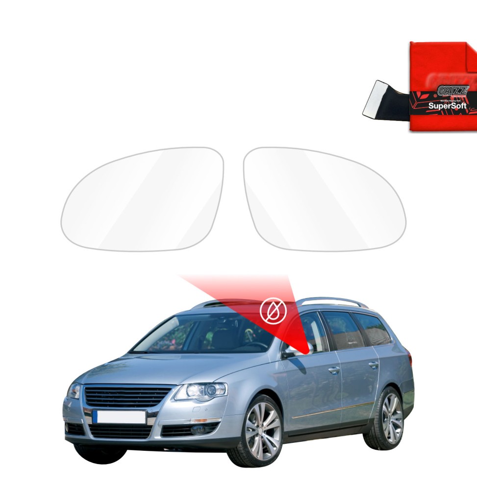 Hydrofil speilfolie VW Passat Variant (B6) 2005 - 2010 │ Folie mot regn for sidespeil – ZeroDrop Antidugg-folie