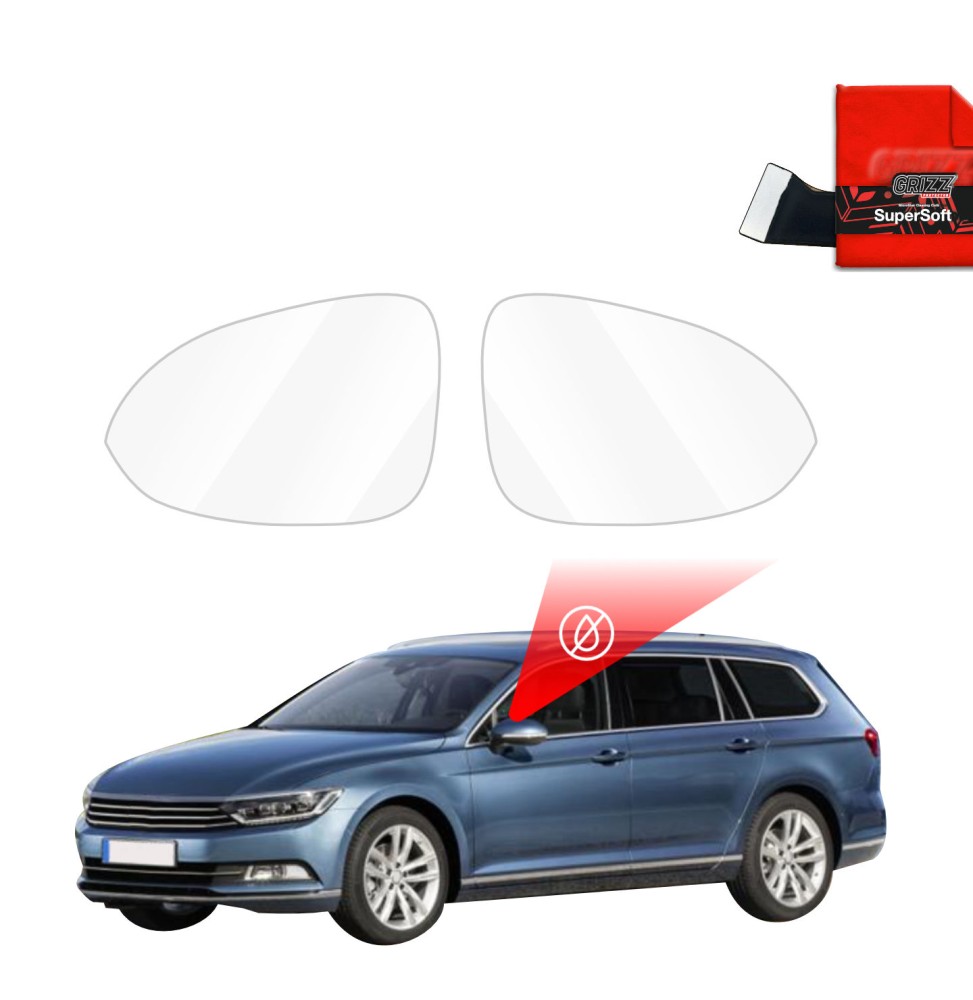 Hydrofil speilfolie VW Passat Variant (B8)  2014 - 2023 │ Folie mot regn for sidespeil – ZeroDrop Antidugg-folie