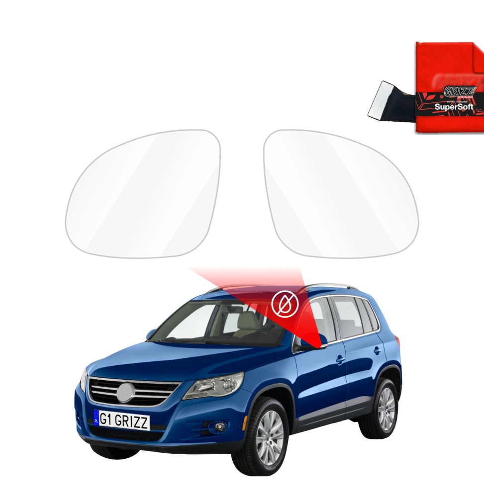 Hydrofil speilfolie VW Tiguan 2007 - 2011 │ Folie mot regn for sidespeil – ZeroDrop Antidugg-folie