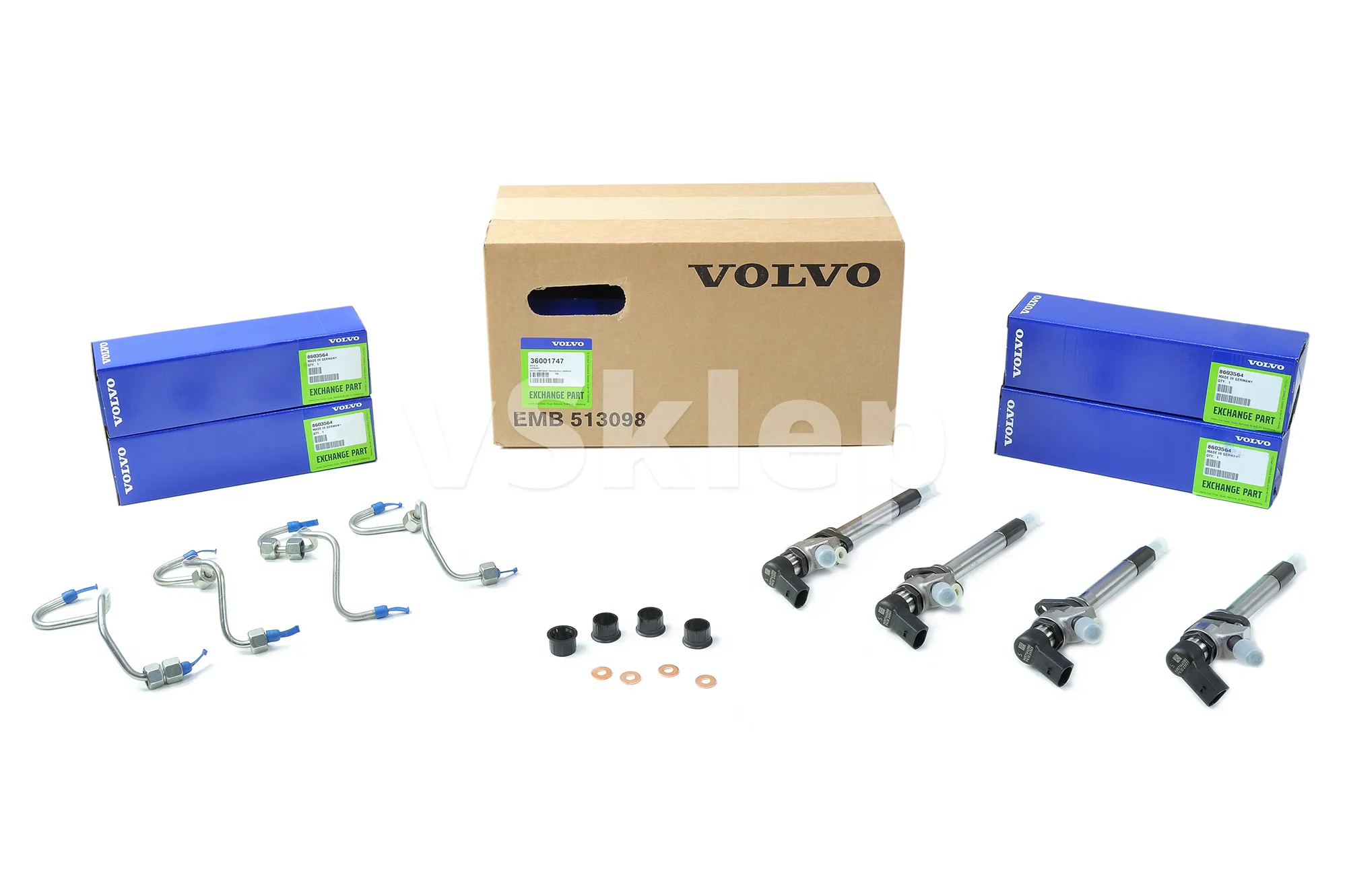 Injektor innsprøytningsdyse sett Volvo Genuine® S40 S80 C30 C70 V50 V70 2004-2010 │ diesel 2.0D 136hk D4204T