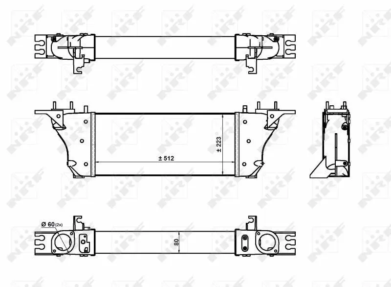 Intercooler Nissan Navara (D40) / Pathfinder (R51) - 3.0 dCi │ NRF  Intercooler Aluminium Image 10