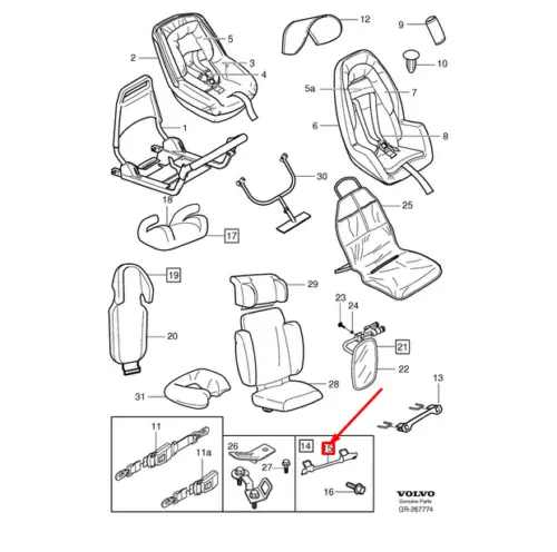 Isofix feste OEM Volvo for barnesikring Image 6