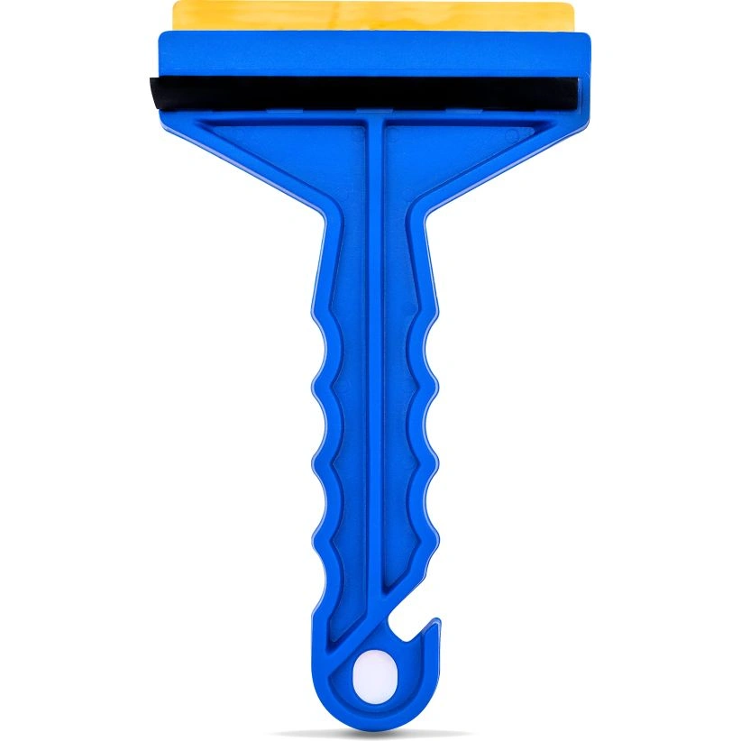 Isskrape med messingblad og gumminal 9,5 × 16 cm