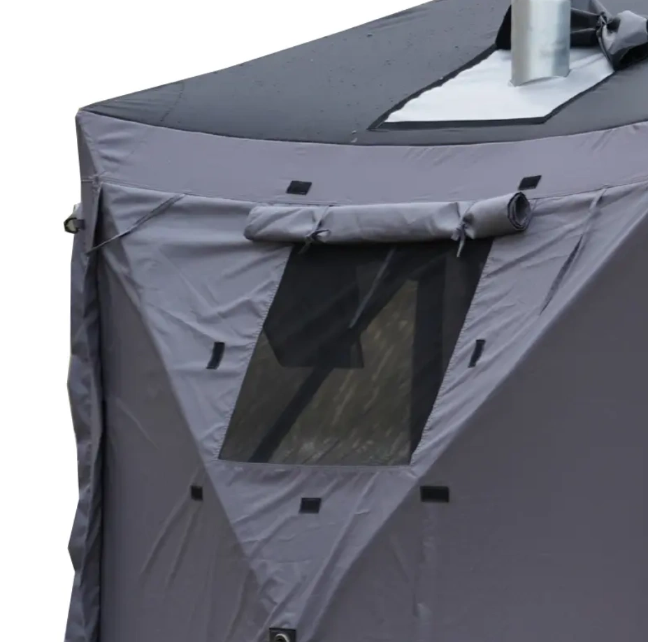 Jurte Wild Land Hex 600 Lux - sekskantet skjermtelt 6-10 personer - Grå - Svart – bilde 11