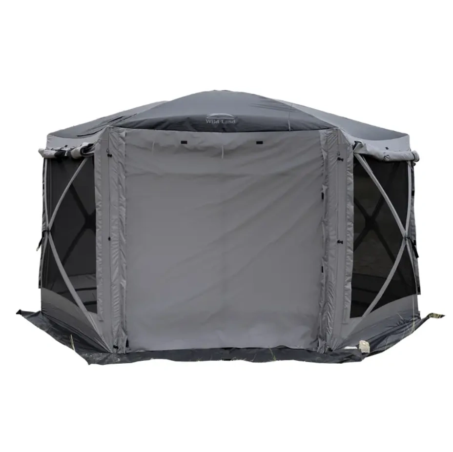 Jurte Wild Land Hex 600 Lux - sekskantet skjermtelt 6-10 personer - Grå - Svart – bilde 7
