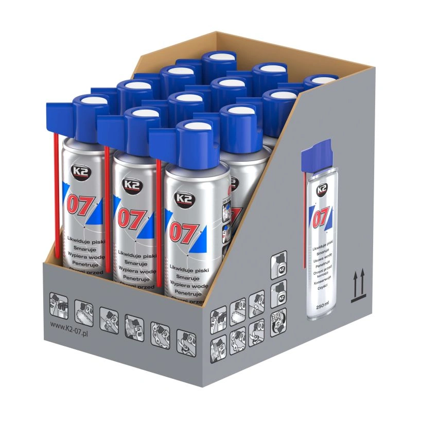 K2 07 – multifunksjonsspray til smøring, rengjøring og rustbeskyttelse 250 ml – bilde 6