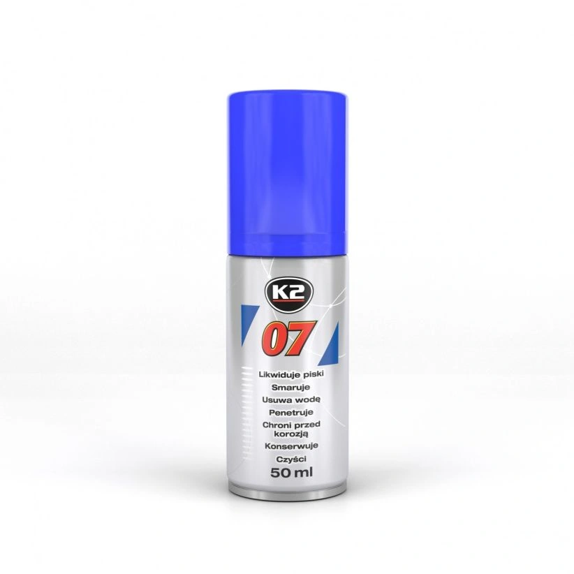 K2 07 – multifunksjonsspray til smøring, rengjøring og rustbeskyttelse 50 ml