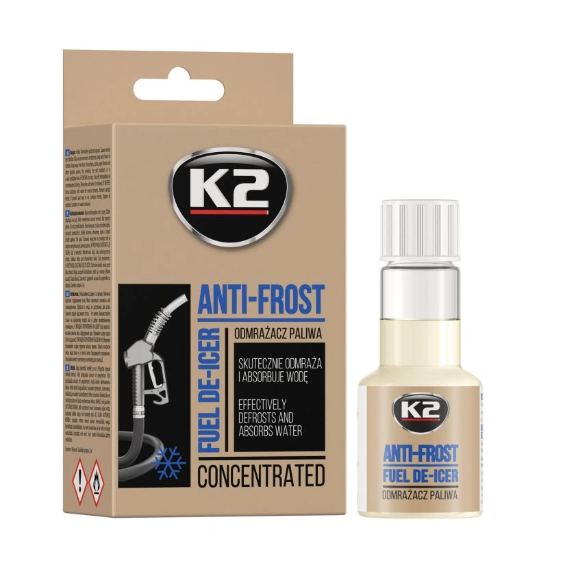 K2 Anti-Frost – universell drivstoffavising for bensin og diesel - 50 ml