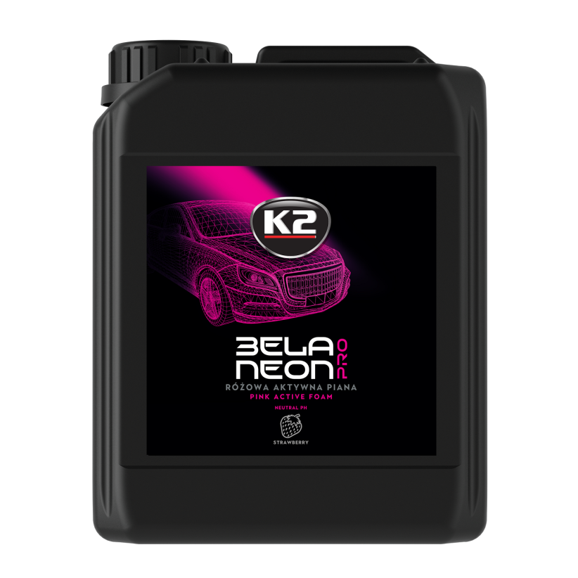 K2 Bela NEON Pro – Farget aktivt skum med jordbærduft - 5L