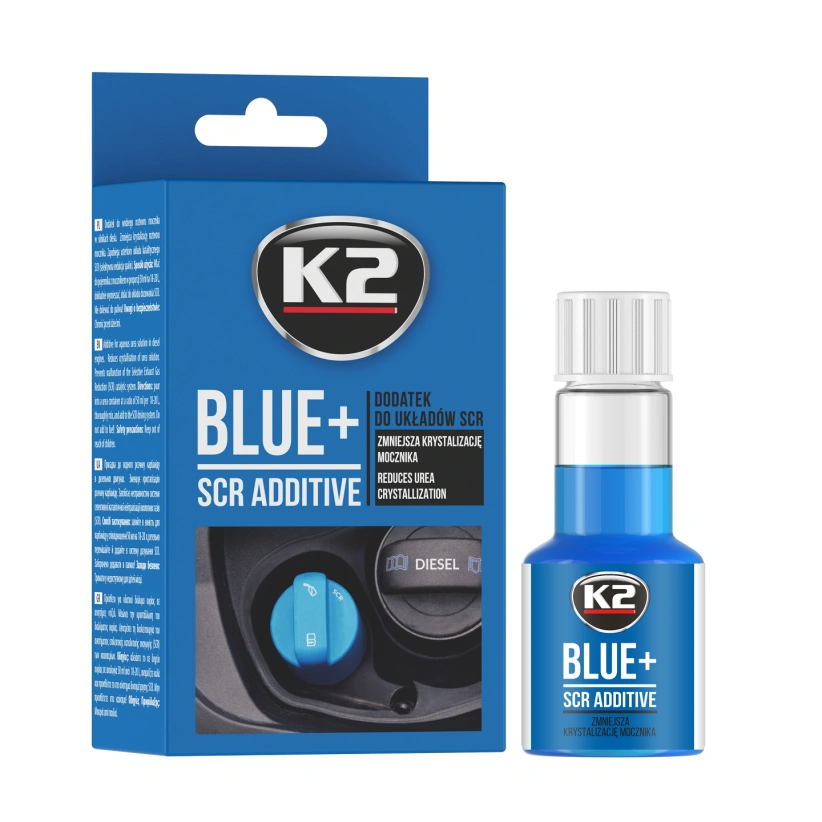 K2 Blue+ Tilsetning for SCR-systemer │ hindrer krystallisering av AdBlue – 50 ml