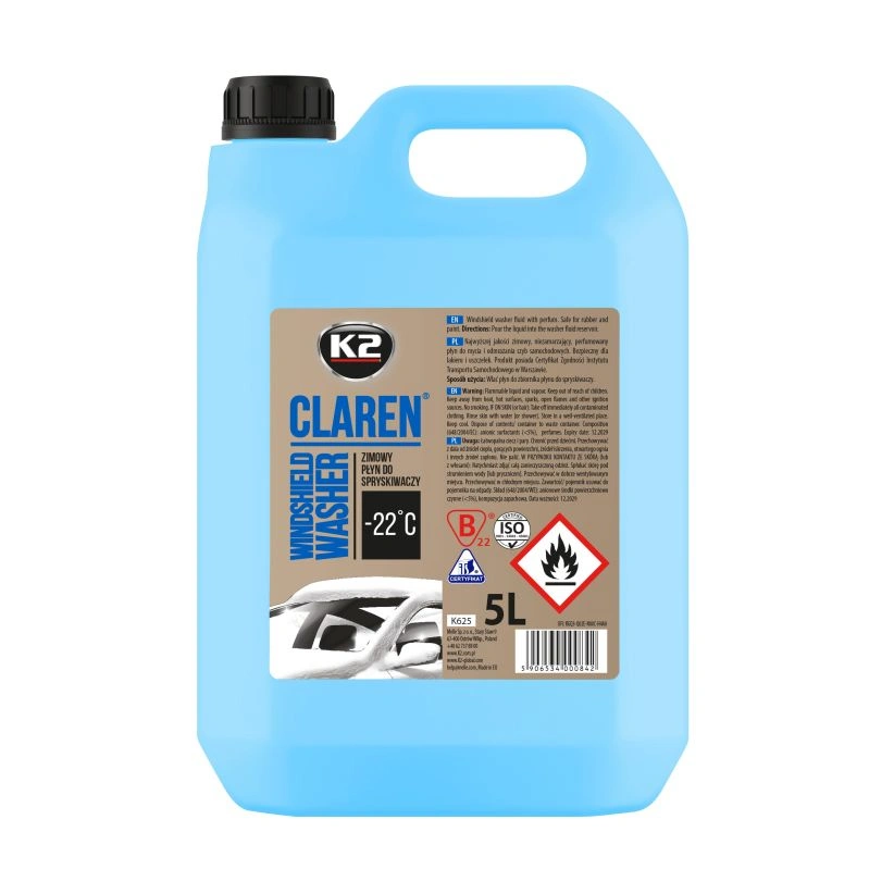 K2 Claren -22°C vinterspylervæske med nanoteknologi - 5L