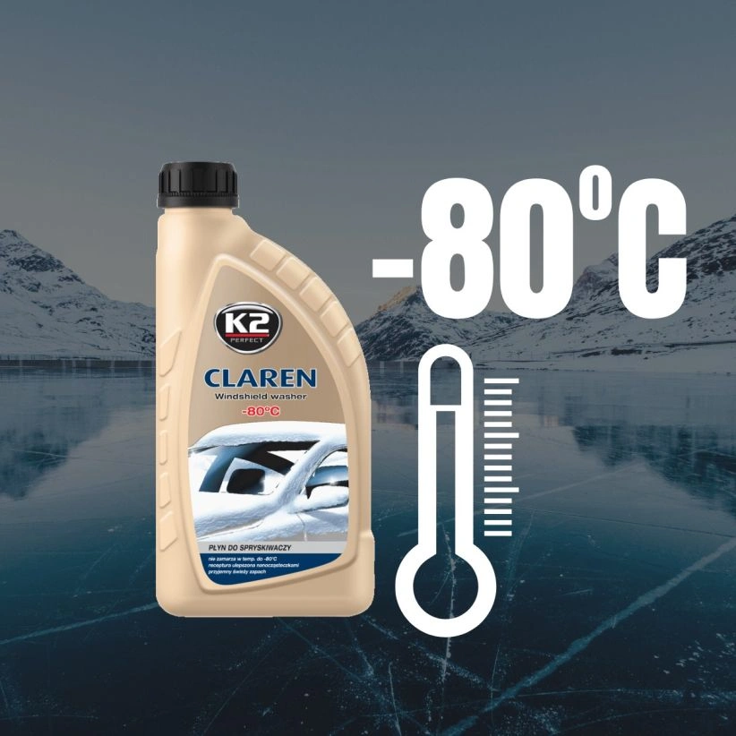 K2 Claren -80°C – Konsentrat av vinterspylervæske 1L – bilde 2