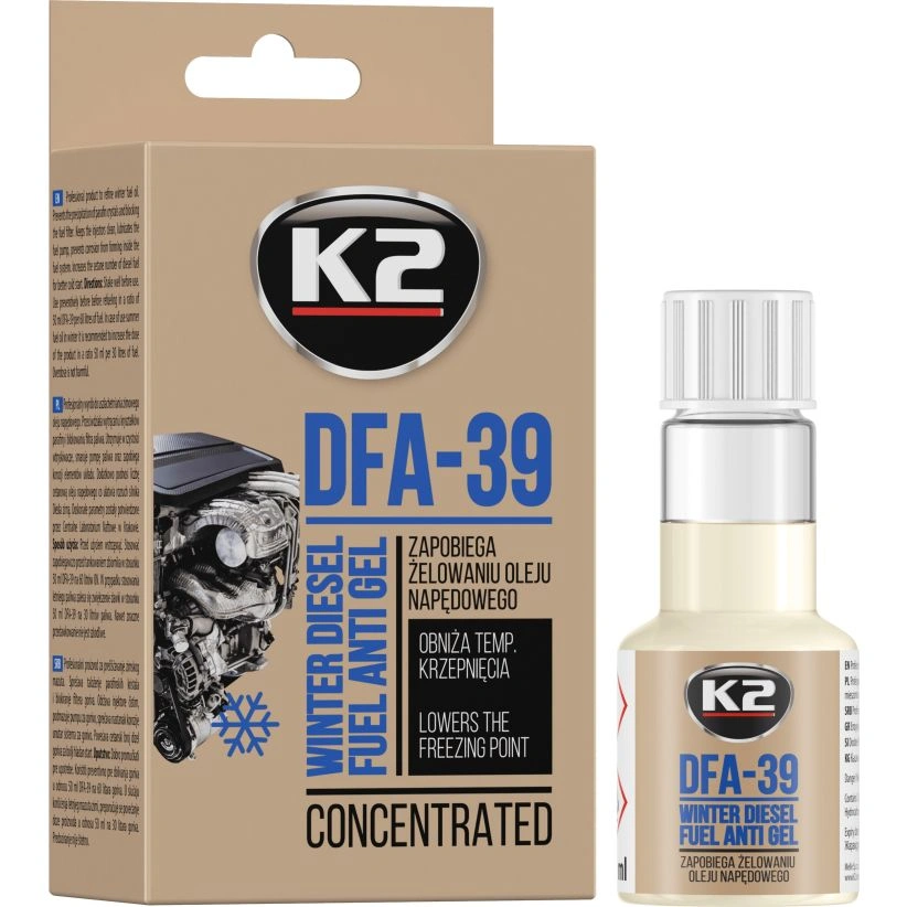 K2 DFA-39 – superkonsentrat dieseltilsetning mot parafinutfelling ned til -39°C - 50 ml