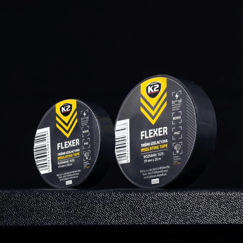 K2 Flexer – PVC isolasjonstape 15 mm x 10 m – bilde 2