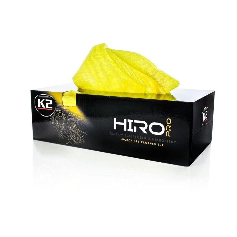 K2 Hiro – mikrofiberkluter i dispenser, 30 stk (30×30 cm, 170 gsm)