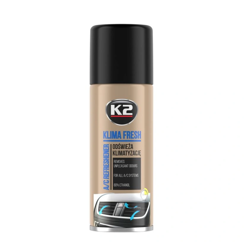 K2 Klima Fresh Lemon luktfjerner og frisker for klimaanlegg -150 ml – bilde 3