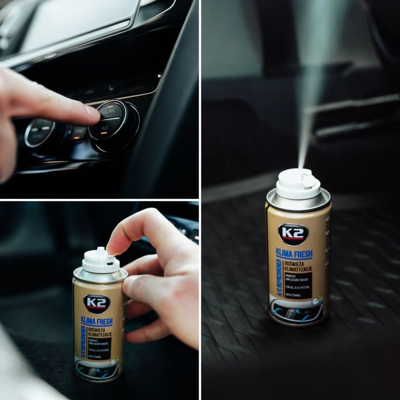 K2 Klima Fresh Lemon luktfjerner og frisker for klimaanlegg -150 ml – bilde 5