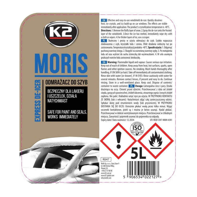 K2 Moris – effektiv issmelter for bilruter 5L – bilde 5