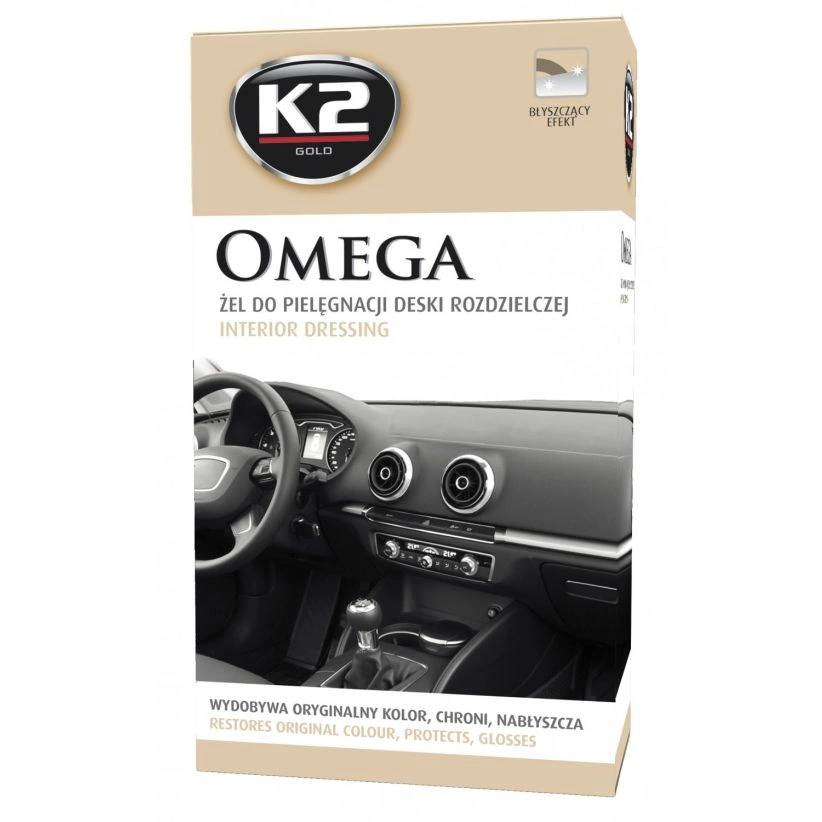K2 Omega gel for pleie av dashbord og plastdetaljer - 500 ml