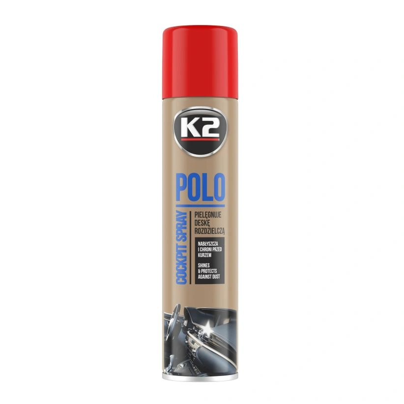 K2 Polo Cockpit truskawka – spray for pleie av dashbord 300 ml