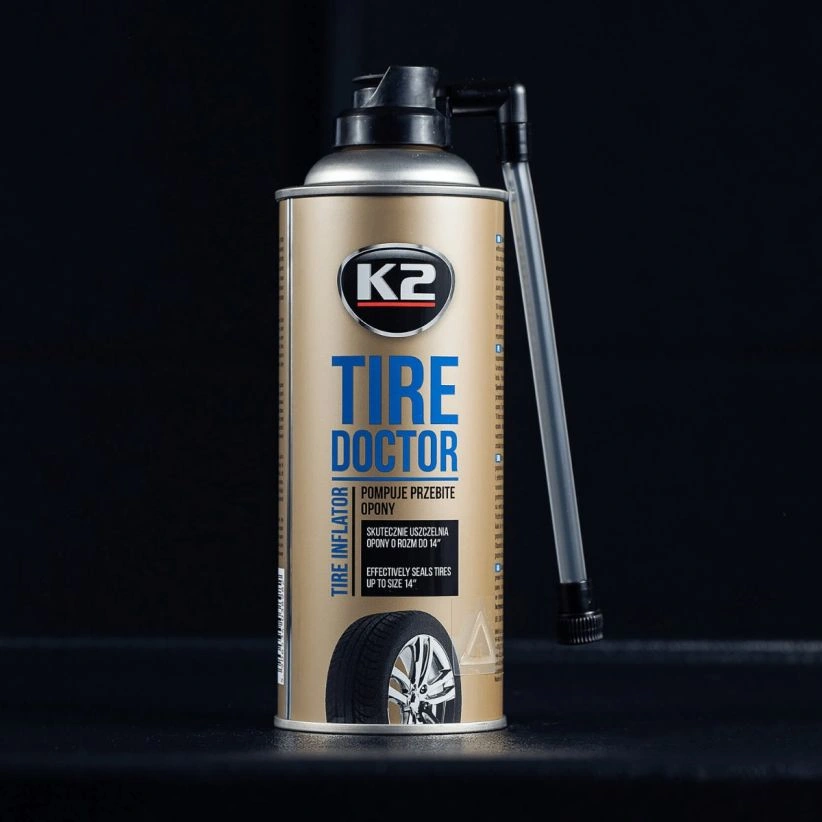 K2 Tire Doktor – reservesykkelhjul på sprayboks - 400 ml – bilde 2