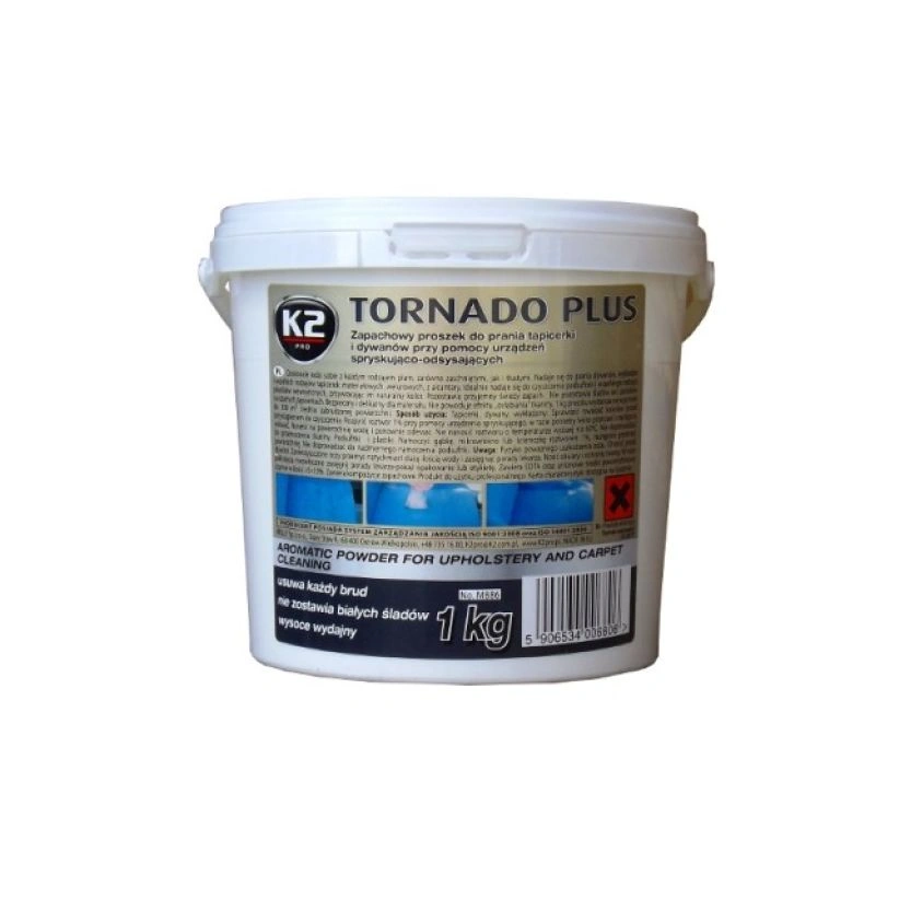 K2 Tornado Plus – vaskepulver for tekstil- og bilinteriør 1 kg