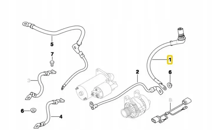 Kabel glødesystem BMW │ Genuine® Lead For Preheater System – bilde 6