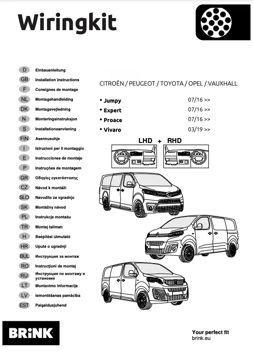 Kabelsett 13 pol CITROEN JUMPY 2016-> / CITROEN SPACETOURER 2016-> / FIAT SCUDO 2022-> / Fiat ULYSSE 2022-> /OPEL VIVARO 2019-> /- OPEL ZAFIRA LIFE 2019-> / PEUGEOT EXPERT 2016-> / PEUGEOT TRAVELLER 2016-> / TOYOTA PROACE 2016 / TOYOTA PROACE VERSO 2016-> – bilde 2