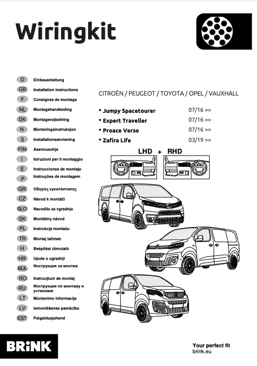 Kabelsett 13 pol CITROEN JUMPY 2016-> / CITROEN SPACETOURER 2016-> / FIAT SCUDO 2022-> / Fiat ULYSSE 2022-> /OPEL VIVARO 2019-> /- OPEL ZAFIRA LIFE 2019-> / PEUGEOT EXPERT 2016-> / PEUGEOT TRAVELLER 2016-> / TOYOTA PROACE 2016 / TOYOTA PROACE VERSO 2016-> – bilde 5