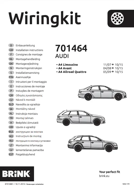 Kabelsett 13 pol tilhengerfeste Audi A4 B8 / Audi A5 8T 2007 - 2016 Image 2