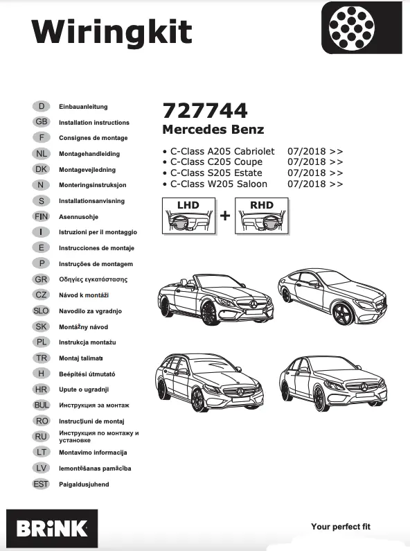 Kabelsett 13 pol tilhengerfeste Mercedes-Benz EQC / GLC / W205 Image 3