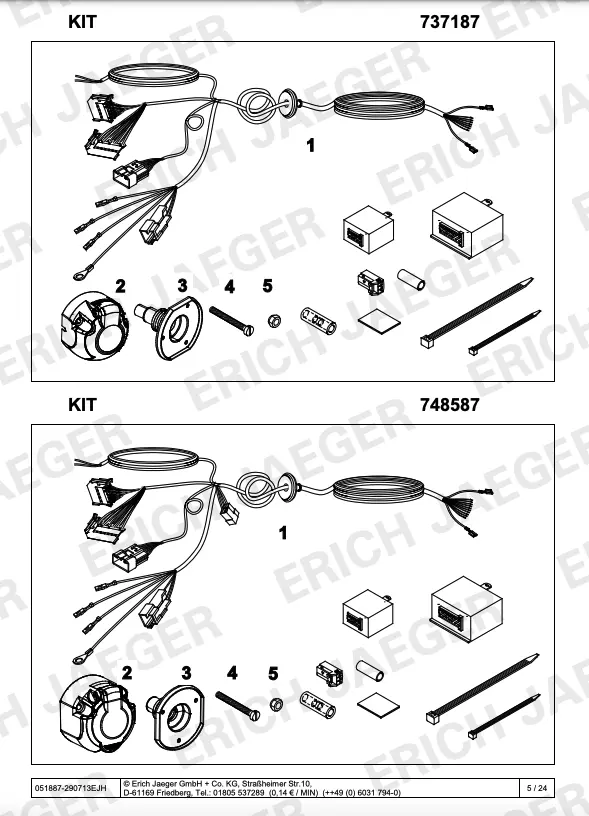 Kabelsett 13 pol tilhengerfeste Toyota Land Cruiser – bilde 3