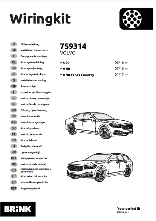 Kabelsett 13 pol tilhengerfeste Volvo XC40 2017 -> / Volvo XC40 Recharge 2020 -> / Volvo S90 II / V90 II / XC60 II / XC90 II Image 11